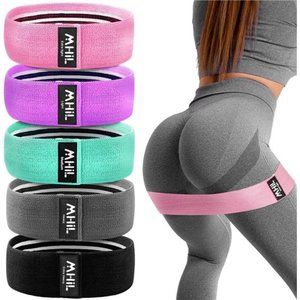 5 Resistance Bands for Working Out - Booty Bands for Women and Men